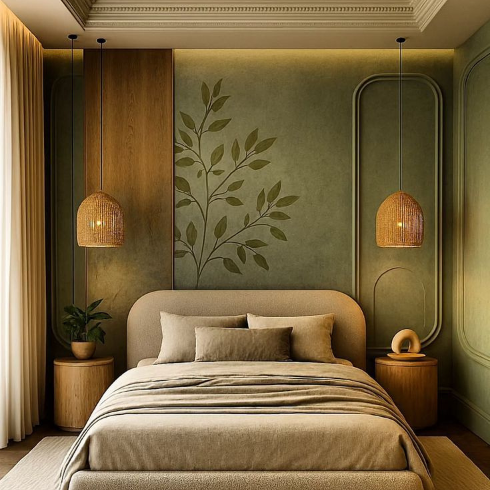 BEDROOM HEADBOARD AREA